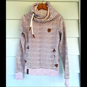 NAKETANO striped pullover hoodie (size small)